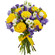 bouquet of yellow roses and irises. Lvov