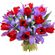 bouquet of tulips and irises. Lvov